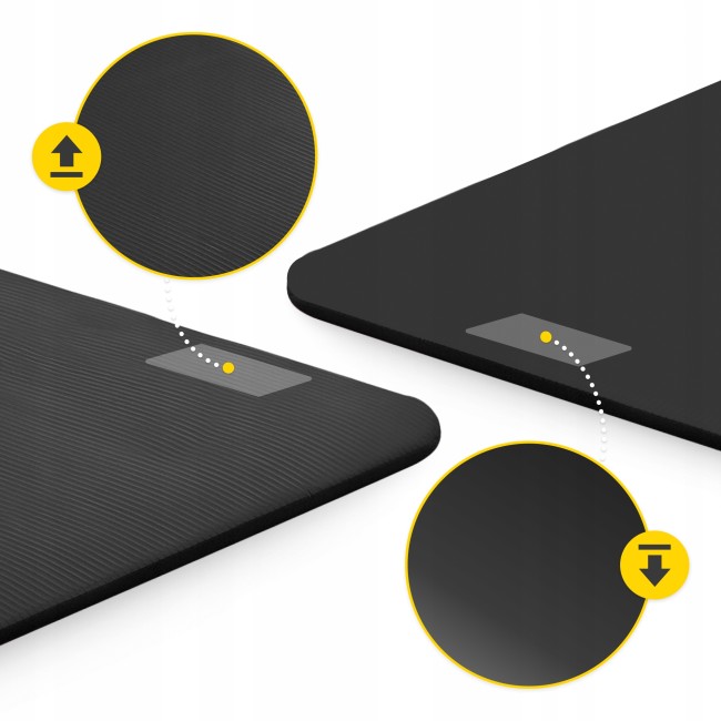 Килимок (мат) спортивний 4FIZJO NBR 190 x 100 x 1.5 см для йоги та фітнесу Black (P-5905973407120)