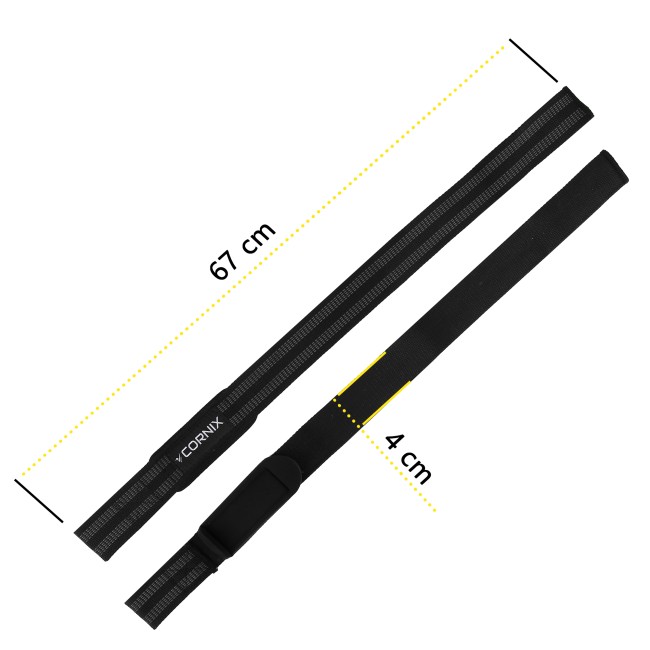 Лямки атлетичні для тяги Cornix Lifting Straps XR-0503 Black