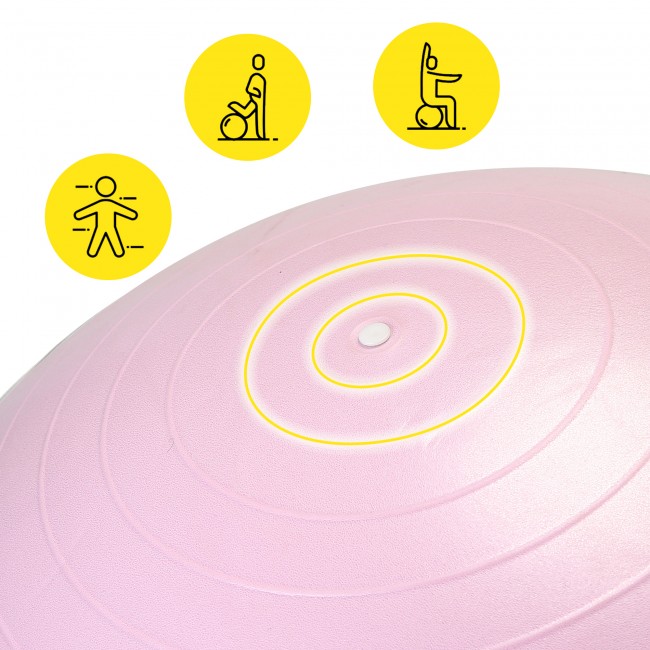 Мяч для фитнеса (фитбол) Cornix 55 см полумассажный Anti-Burst XR-0465 Light Pink