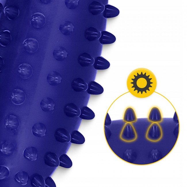 Мяч массажный огурец 4FIZJO Spike Bean 11.5 x 5 см Blue (P-5905973403306)