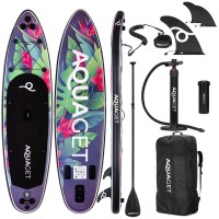 Надувная SUP доска (САП борд) Aquaget 320 см с веслом AQ0047 Black/Violet