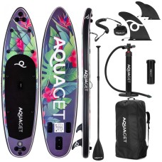 Надувная SUP доска (САП борд) Aquaget 320 см с веслом AQ0047 Black/Violet