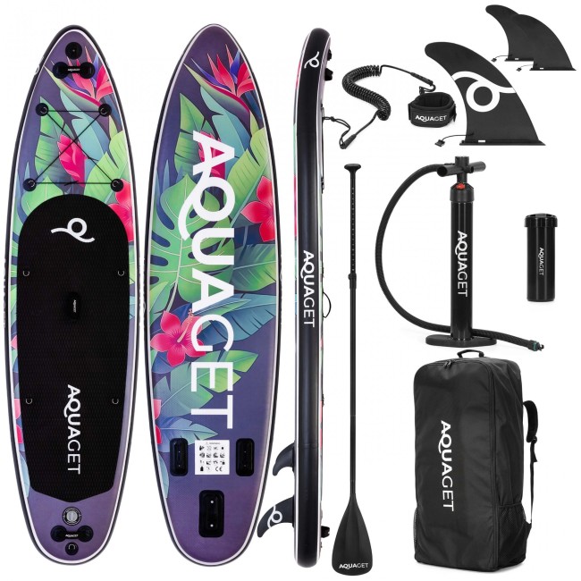 Надувная SUP доска (САП борд) Aquaget 320 см с веслом AQ0047 Black/Violet