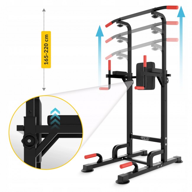 Многофункциональная стойка для подтягиваний 4FIZJO Pro регулируемая Black (P-5905973402620)