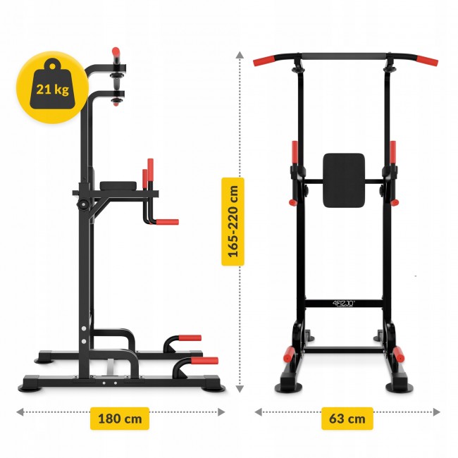 Многофункциональная стойка для подтягиваний 4FIZJO Pro регулируемая Black (P-5905973402620)
