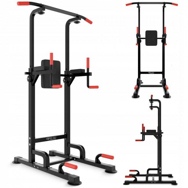 Многофункциональная стойка для подтягиваний 4FIZJO Pro регулируемая Black (P-5905973402620)