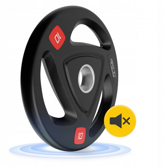 Диск олимпийский 4FIZJO 2 x 10 кг 51 мм металлический, прорезиненный Black (P-5905973401289)