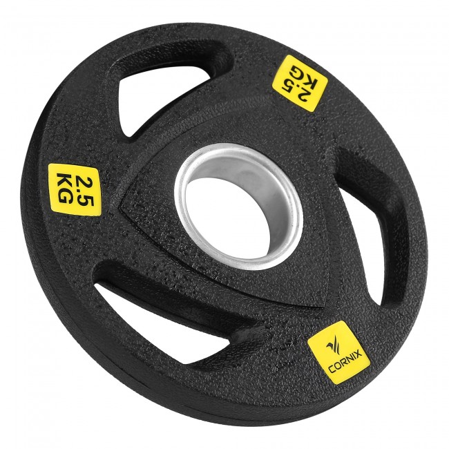 Диск олімпійський Cornix 1 x 2.5 кг 51 мм металевий прогумований XR-0424 Black