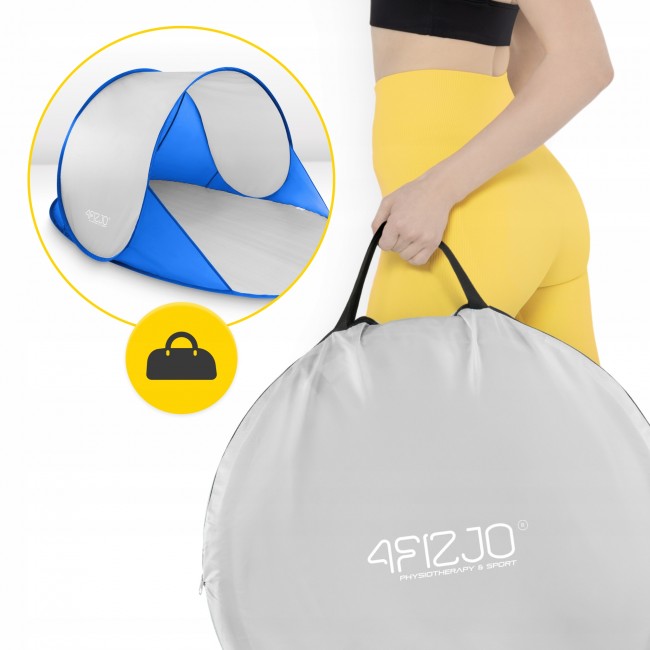 Намет пляжний 4FIZJO Pop-Up 195 x 120 см Blue/Grey, що саморозкладається (P-5905973405157)