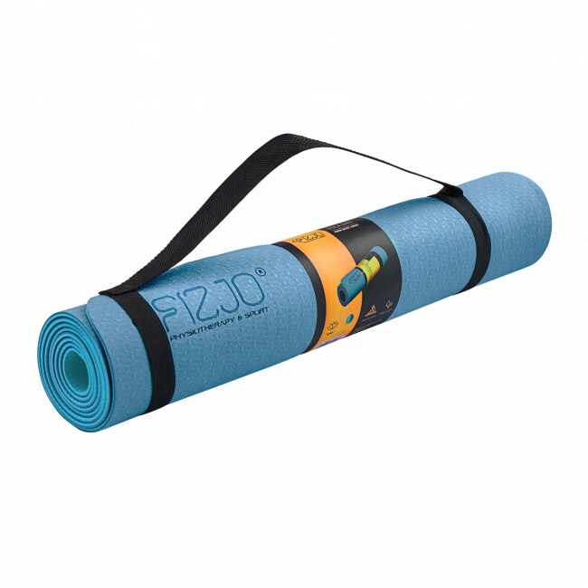 Килимок спортивний 4FIZJO TPE 4 мм для йоги 4FJ0334 Blue/Sky Blue