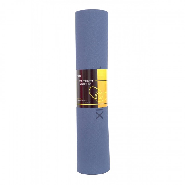 Килимок спортивний Cornix TPE 183 x 61 x 0.6 см для йоги та фітнесу XR-0003 Blue/Sky Blue