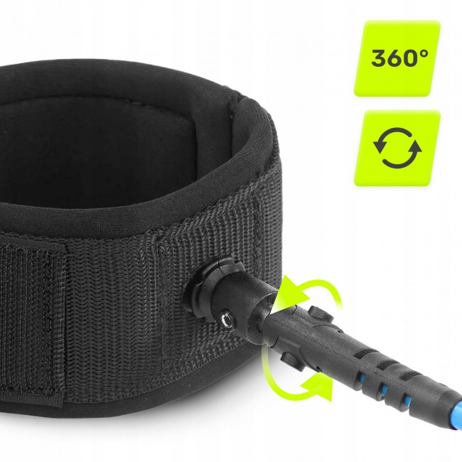 Лиш страховочный для SUP доски TSUNAMI SUP-Leash Black/Blue (P-5907739316486)