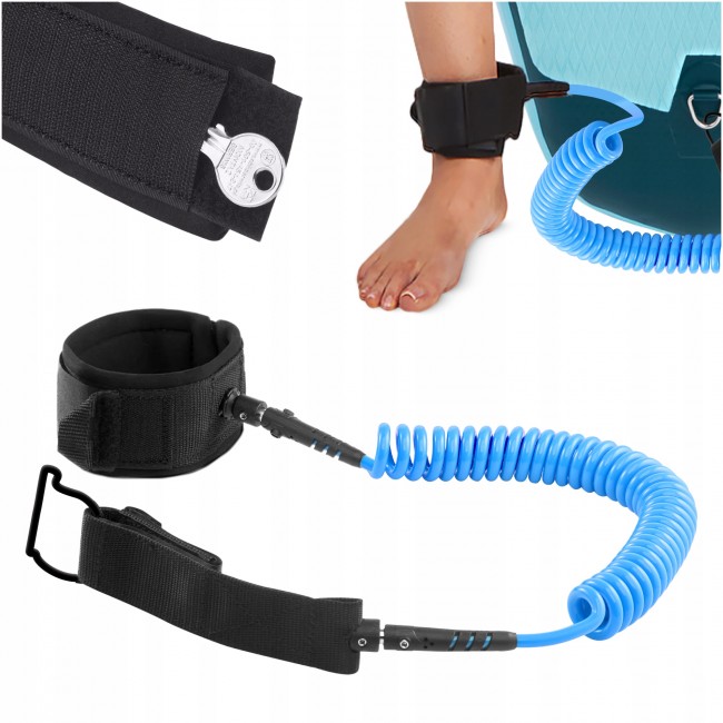 Лиш страховочный для SUP доски TSUNAMI SUP-Leash Black/Blue (P-5907739316486) Лиш страховочный для SUP доски TSUNAMI SUP-Leash Black/Blue (P-5907739316486)