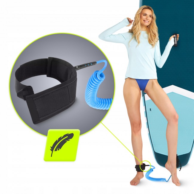 Лиш страховочный для SUP доски TSUNAMI SUP-Leash Black/Blue (P-5907739316486)