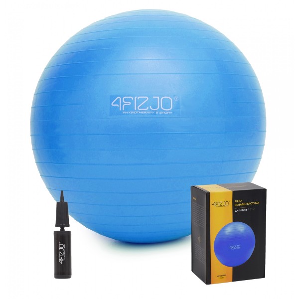 Фітбол, гімнастичний м'яч для фітнесу 4FIZJO 65 см Anti-Burst 4FJ0030 Blue