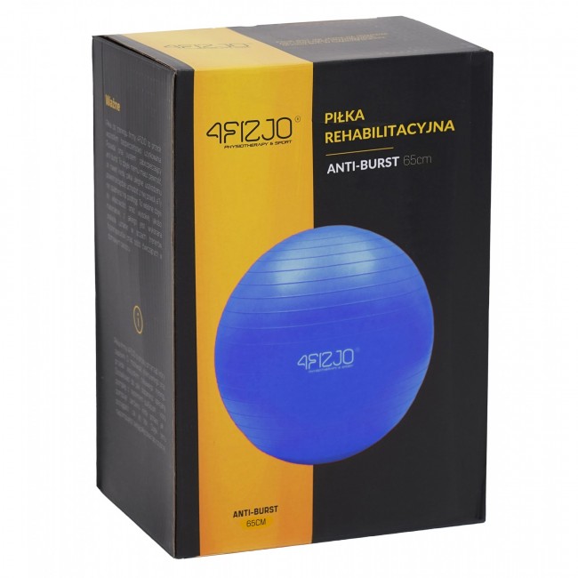 М'яч для фітнесу (фітбол) 4FIZJO 65 см Anti-Burst Blue (P-5907222931493)