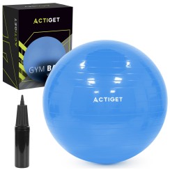 М'яч для фітнесу (фітбол) Actiget 55 см із насосом ACT0142 Blue
