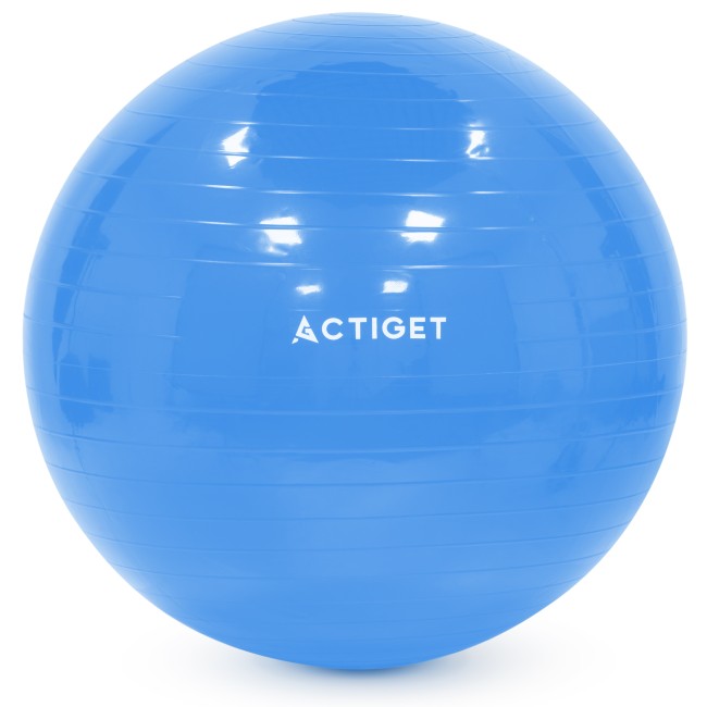 М'яч для фітнесу (фітбол) Actiget 55 см із насосом ACT0142 Blue