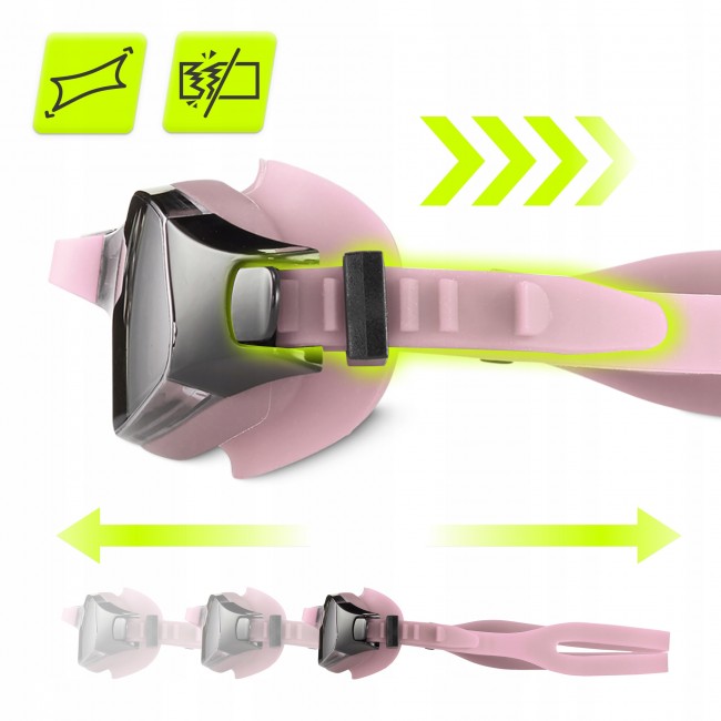 Окуляри для плавання TSUNAMI Anti-Fog 3 в 1 чохол, беруші та затискач для носа Pink (P-5905973401777)