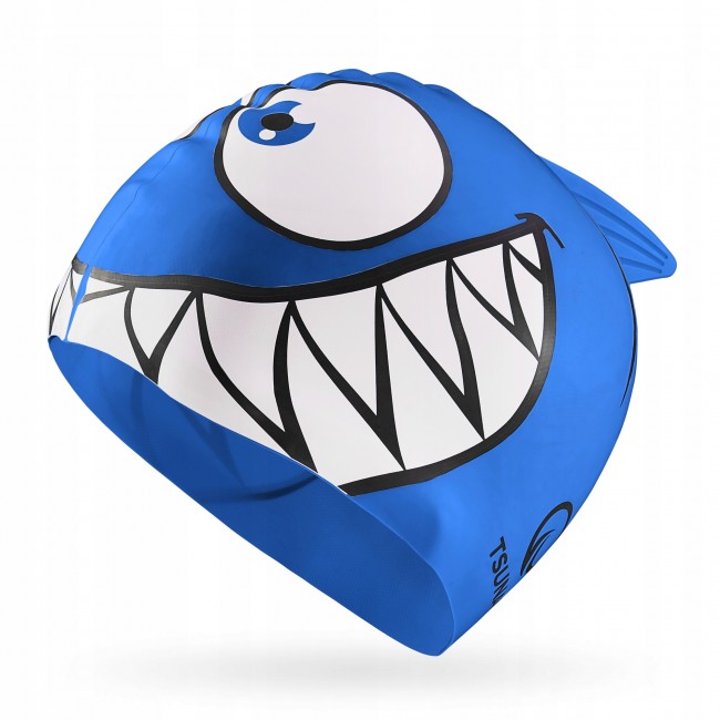 Шапочка для плавання TSUNAMI Shark дитяча Blue (P-5905973401814)