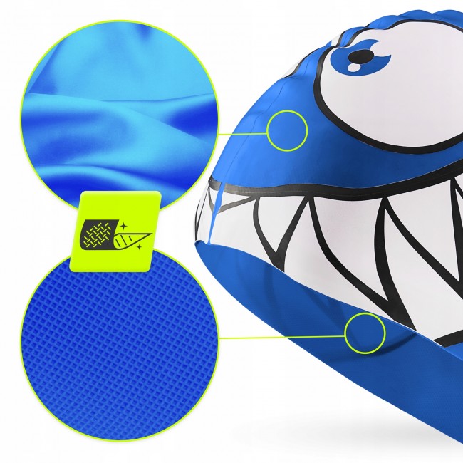 Шапочка для плавання TSUNAMI Shark дитяча Blue (P-5905973401814)