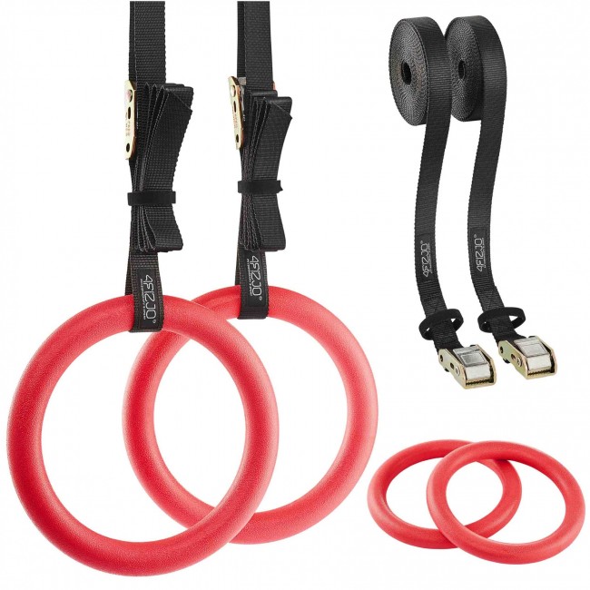 Гимнастические кольца 4FIZJO из ABS пластика, регулируемые Red (P-5907739314871) Гимнастические кольца 4FIZJO из ABS пластика, регулируемые Red (P-5907739314871)