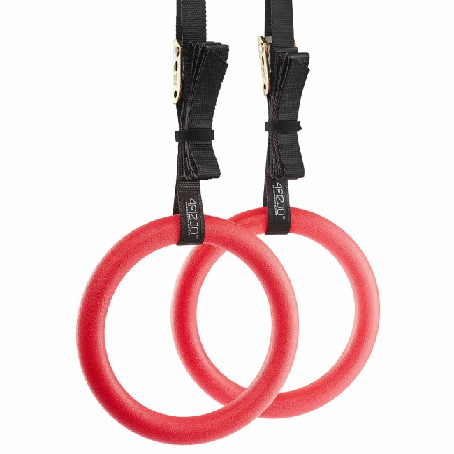 Гимнастические кольца 4FIZJO из ABS пластика, регулируемые Red (P-5907739314871)