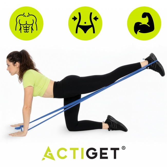 Набор ленточных эспандеров для спорта и реабилитации Actiget Flat Band 200 х 15 см 1-15 кг 5 шт ACT0106