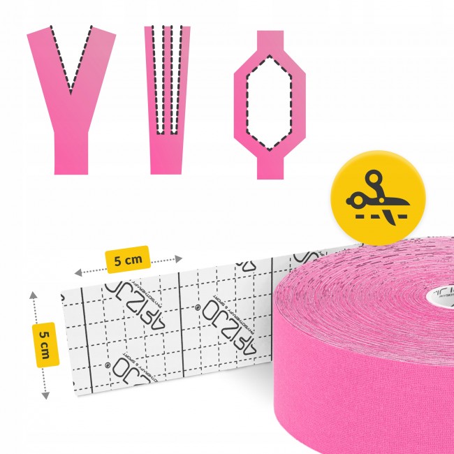 Стрічка кінезіологічна (кінезіо тейп) 4FIZJO 5 см x 31 м Sky Pink (P-5905973405553)