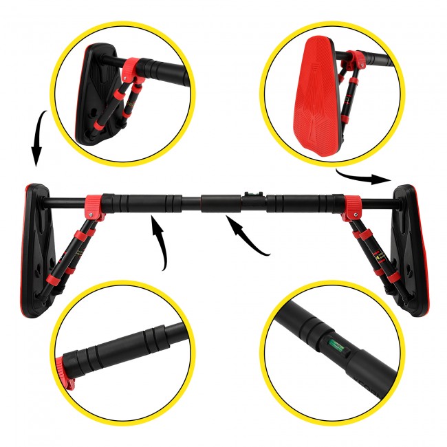 Турник раздвижной Cornix Elite+ 80-120 см XR-0294 Black/Red