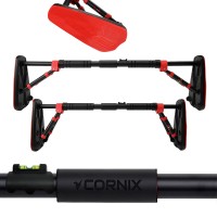 Турник в дверной проем раздвижной Cornix Elite+ 80-120 см XR-0294 Black/Red