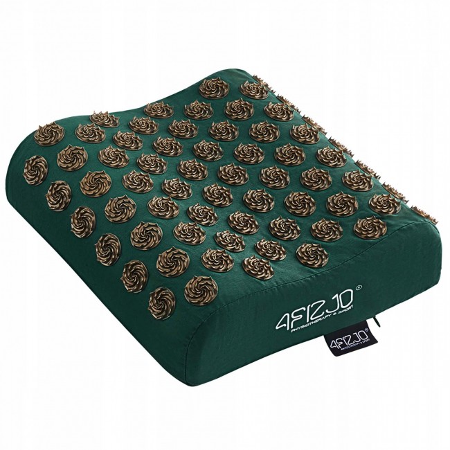Килимок акупунктурний з подушкою 4FIZJO Ergo Mat Аплікатор Кузнєцова Navy Green/Gold (P-5907739315076)