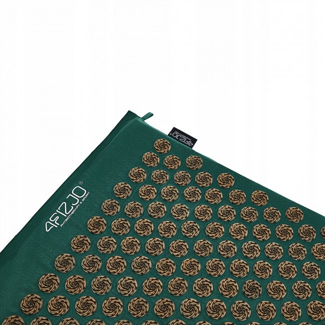 Килимок акупунктурний з подушкою 4FIZJO Ergo Mat Аплікатор Кузнєцова Navy Green/Gold (P-5907739315076)