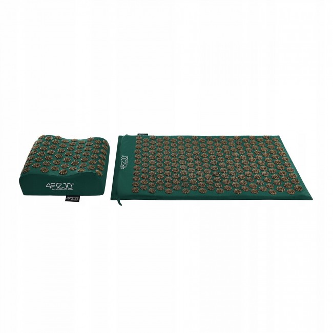 Килимок акупунктурний з подушкою 4FIZJO Ergo Mat Аплікатор Кузнєцова Navy Green/Gold (P-5907739315076)