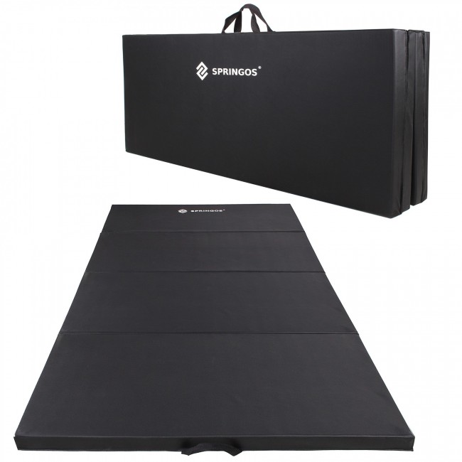 Мат гимнастический складной Springos 240 x 120 x 5 cм FA0065 Black