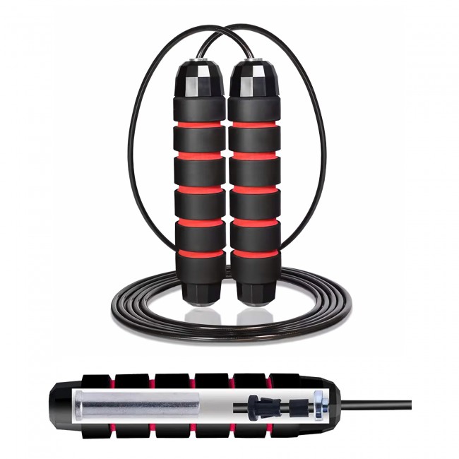 Скакалка швидкісна для кросфіту Cornix Speed Rope Classic з обтяженням XR-0354 Black/Red