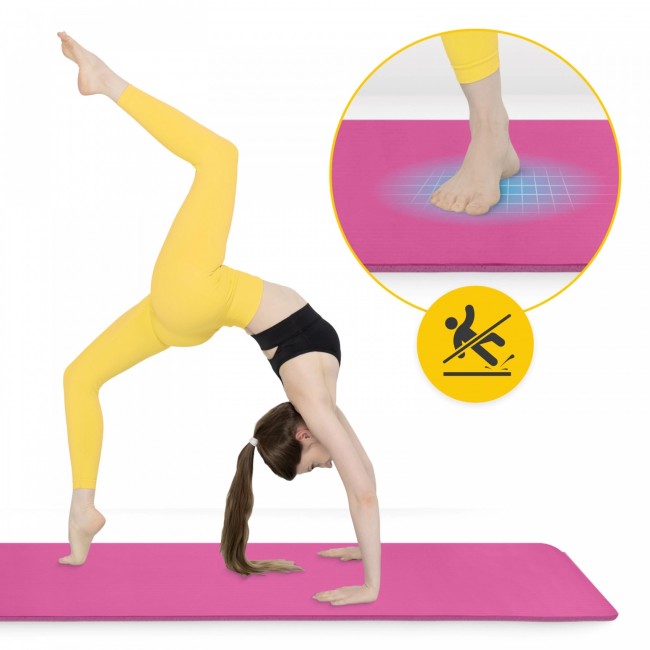 Коврик (мат) спортивный 4FIZJO NBR 180 x 60 x 1.5 см для йоги и фитнеса Pink (P-5905973405669)