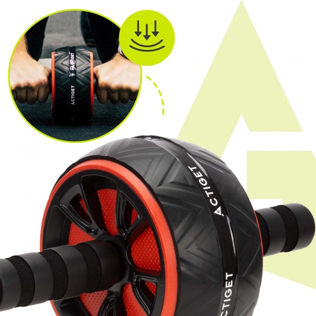 Ролик (гимнастическое колесо) для пресса Actiget Ab Wheel ACT0111 Black/Red