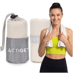 Спортивний рушник Actiget 80 x 40 см з мікрофібри ACT0186 Biege
