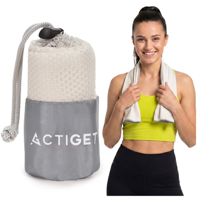 Спортивний рушник Actiget 80 x 40 см з мікрофібри ACT0186 Biege