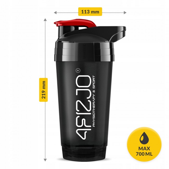 Шейкер спортивный 4FIZJO Ultra 700 мл Black/Red (P-5905973407106)