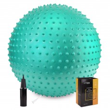 М'яч для фітнесу (фітбол) Cornix 55 см масажний Anti-Burst XR-0472 Mint