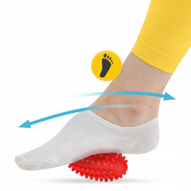 Мяч массажный огурец 4FIZJO Spike Bean 11.5 x 5 см Red (P-5905973403313)