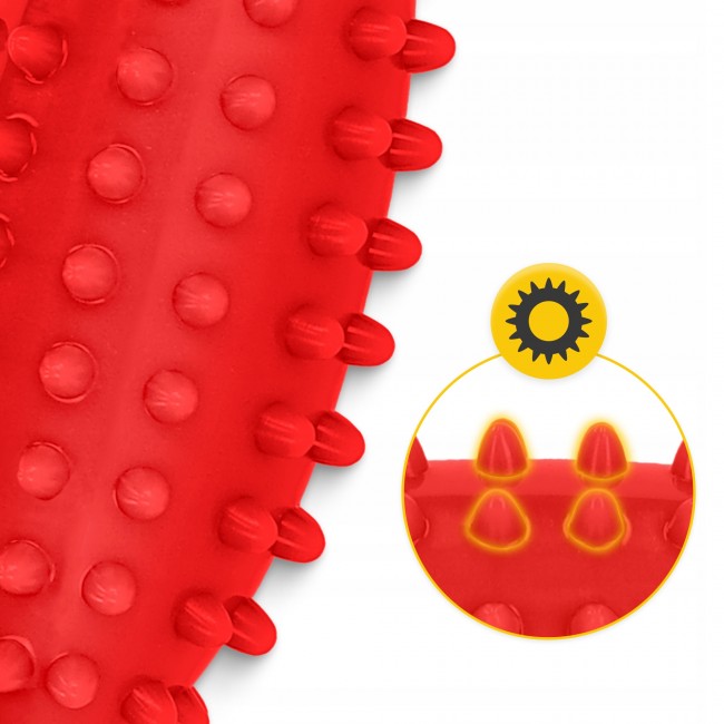 Мяч массажный огурец 4FIZJO Spike Bean 11.5 x 5 см Red (P-5905973403313)