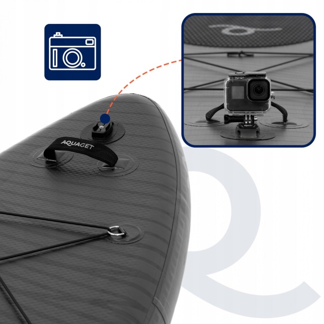 Надувная SUP доска (САП борд) Aquaget 350 см с веслом AQ0040 Black
