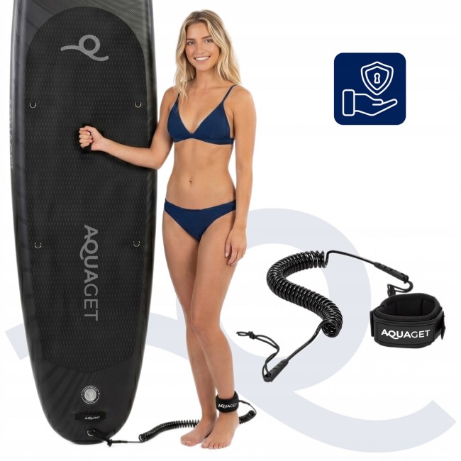 Надувная SUP доска (САП борд) Aquaget 350 см с веслом AQ0040 Black