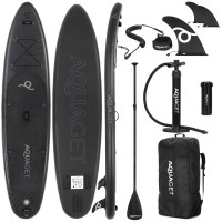 Надувная SUP доска (САП борд) Aquaget 350 см с веслом AQ0040 Black