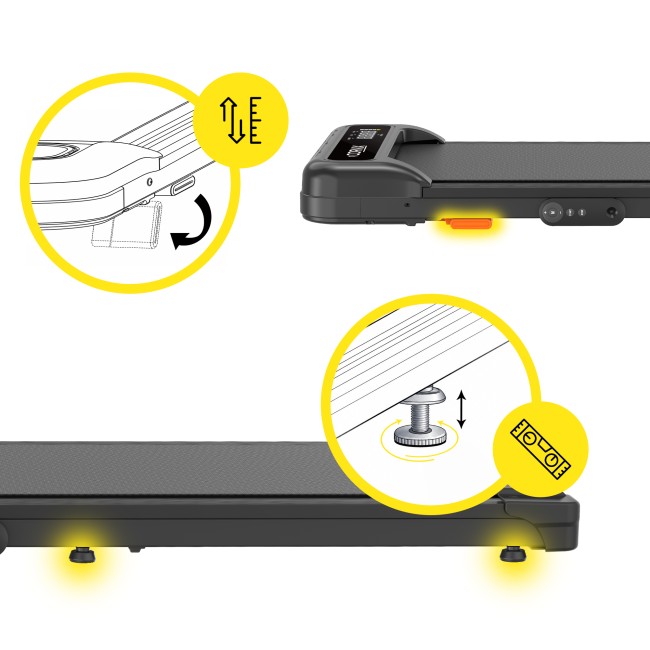 Бігова доріжка для ходьби Cornix Lexi Walking Pad із функцією вібрації Black