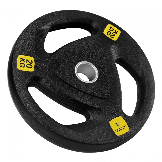 Диск олімпійський Cornix 1 x 20 кг 51 мм металевий прогумований XR-0428 Black