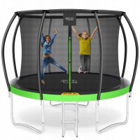 Батут с внутренней сеткой 4FIZJO PRO 10FT 312 см Black/Green (P-5907739314178)
